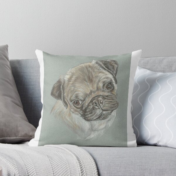Item preview, Pug dog pastel portrait designed and sold by jdportraits.