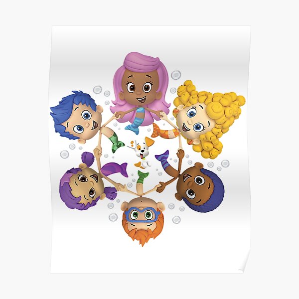 bubble-guppies-synchronized-swimming-circle-portrait-poster-for-sale