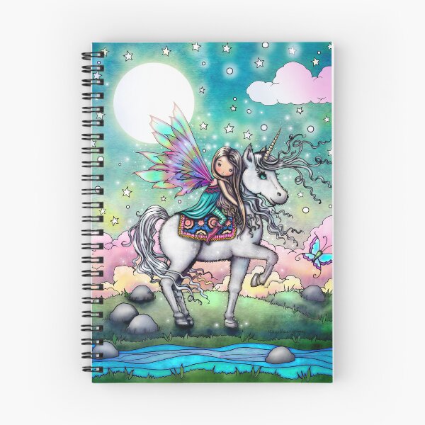 Item preview, Whimsical Fairy with Unicorn Cute Art by Molly Harrison designed and sold by Molly  Harrison.