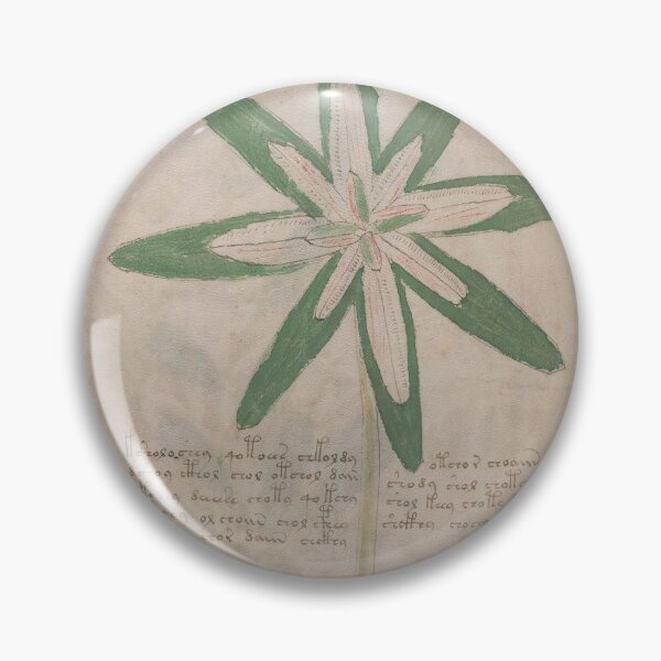 Item preview, Voynich manuscript book cover  Illustrated codex  green leaf and  star flower designed and sold by TeeARTHY.