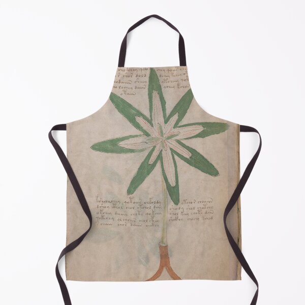 Item preview, Voynich manuscript book cover Illustrated codex green leaf and star flower designed and sold by TeeARTHY.