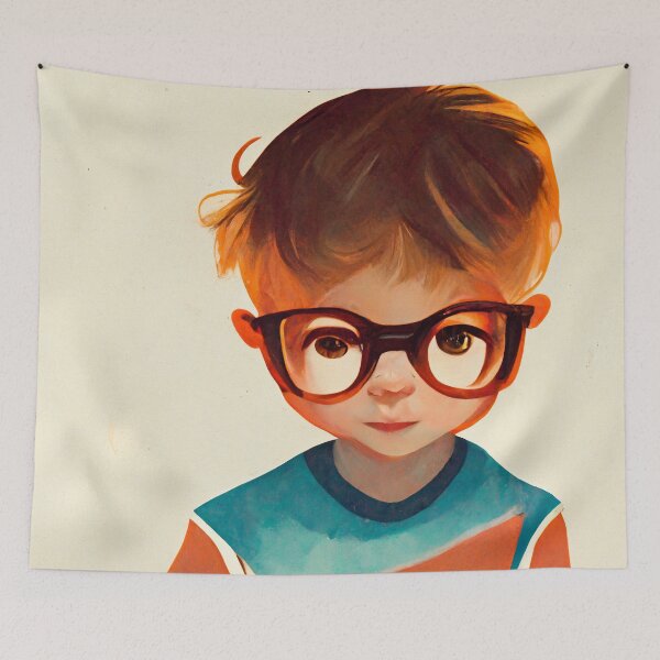 Item preview, Smart kid with big glasses designed and sold by MadSwellDesigns.