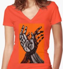 Stop Racism Women's Fitted V-Neck T-Shirt