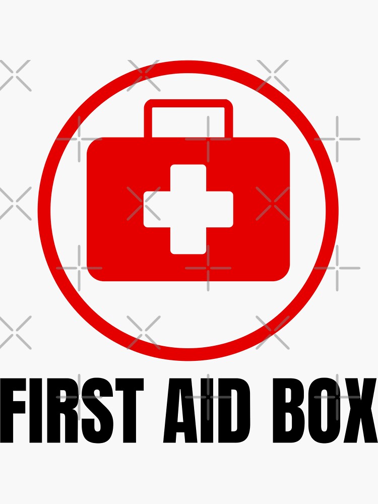 First Aid Emergency Sticker Sticker for Sale by noyomiart Redbubble