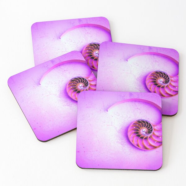 Item preview, shell pearl nautilus Fibonacci section spiral pearl symmetry cross golden ratio shell fibonacci structure growth close up mother pearl spiral ( pompilius nautilus) - stock photo coral shell tones designed and sold by cheekylorns.