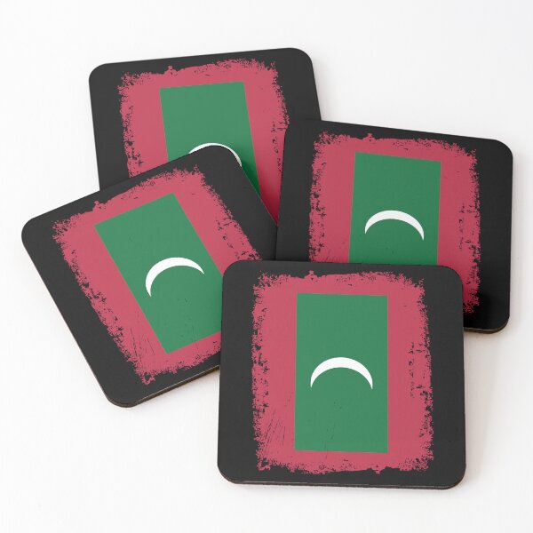Item preview, Maldives Flag Distressed designed and sold by rafaeltto.