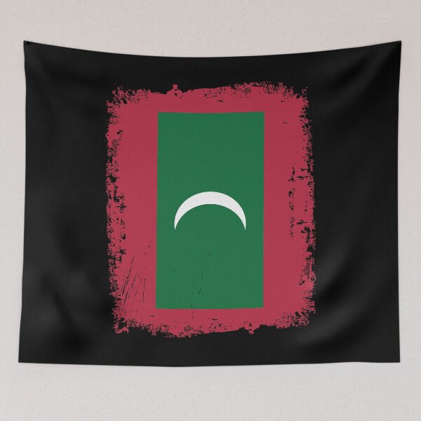 Item preview, Maldives Flag Distressed designed and sold by rafaeltto.