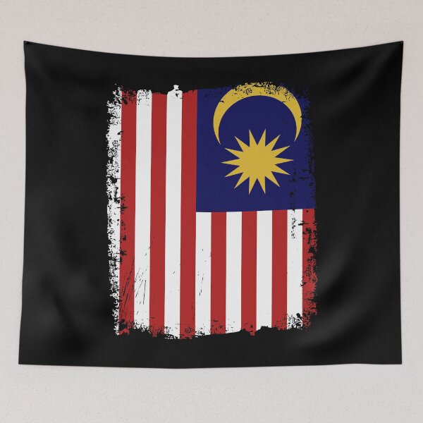 Item preview, Malaysia Flag Distressed designed and sold by rafaeltto.