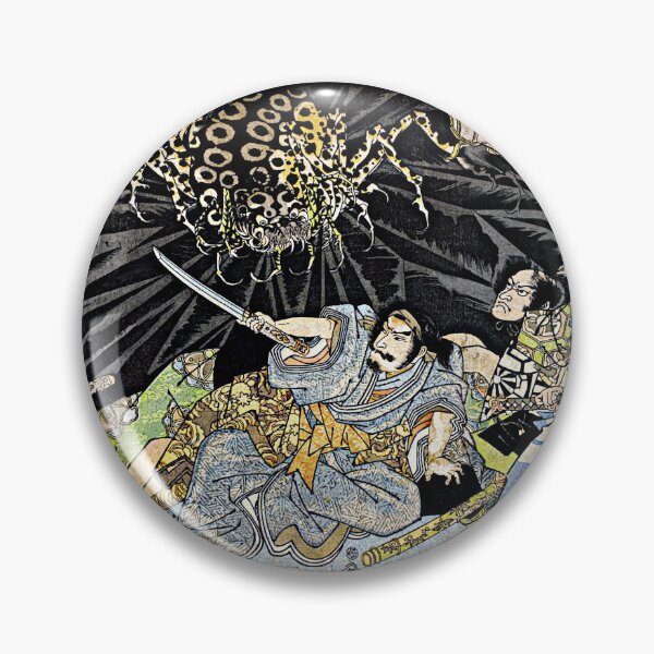 Item preview, Minamoto No Yorimitsu Fighting A Demon Spider While Playing Go | Baduk | Weiqi designed and sold by DastardLee.