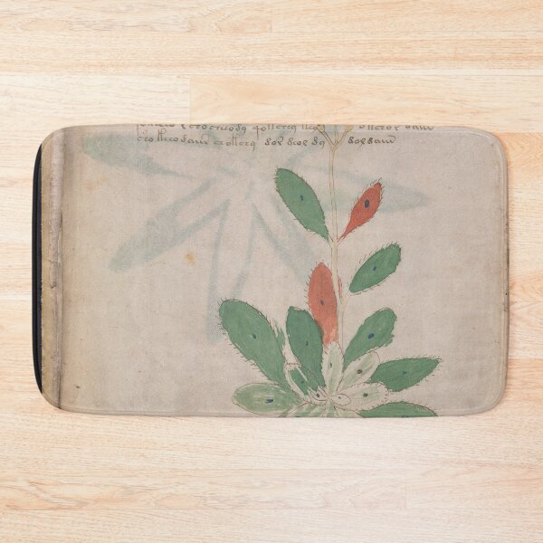Item preview, Voynich manuscript book cover  Illustrated codex  green leaf and  star flower designed and sold by TeeARTHY.