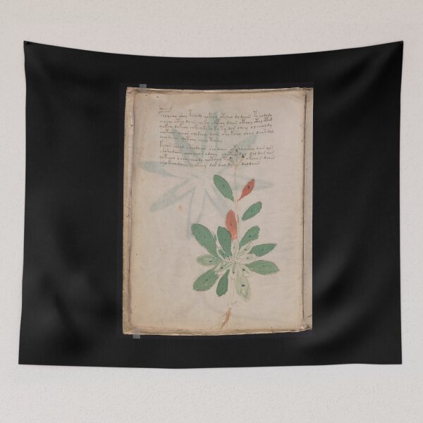 Item preview, Voynich manuscript book cover  Illustrated codex  green leaf and  star flower designed and sold by TeeARTHY.