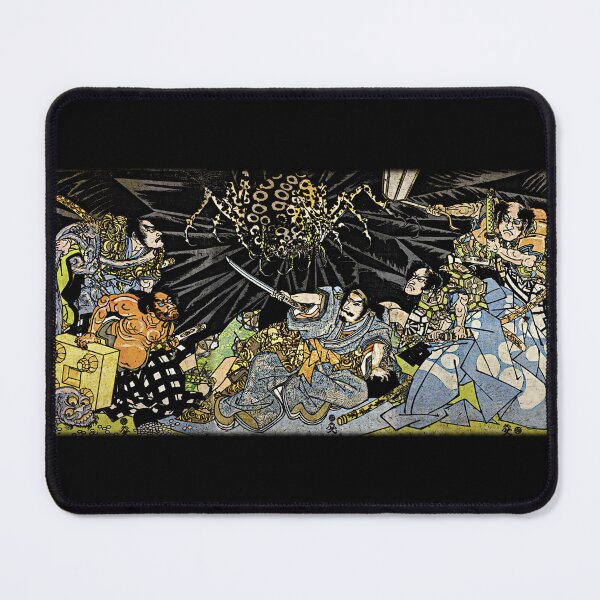 Item preview, Minamoto No Yorimitsu Fighting A Demon Spider While Playing Go | Baduk | Weiqi designed and sold by DastardLee.