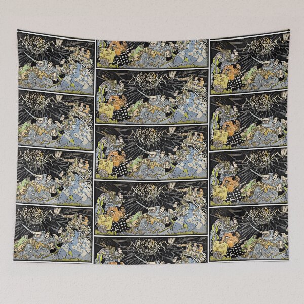 Item preview, Minamoto No Yorimitsu Fighting A Demon Spider While Playing Go | Baduk | Weiqi designed and sold by DastardLee.