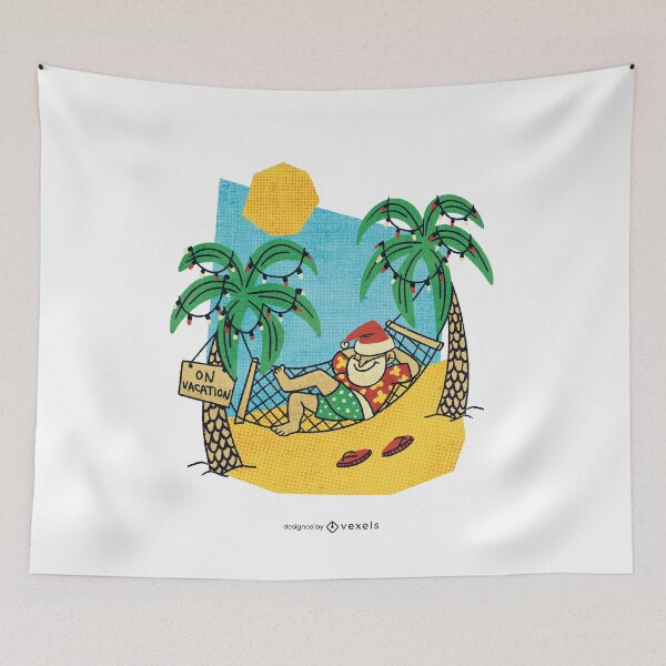 Item preview, santa-in-the-beach-psd designed and sold by JAMALSTORE92.