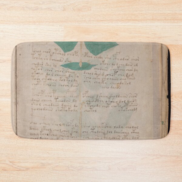 Item preview, Voynich manuscript book cover  Illustrated codex  green leaf and  flower designed and sold by TeeARTHY.