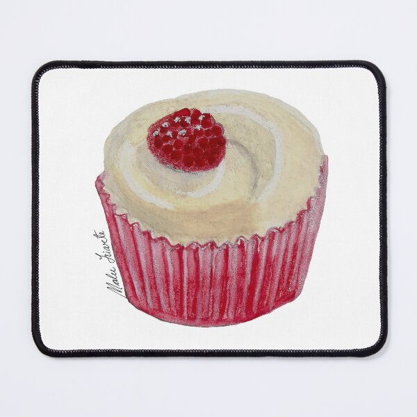 Item preview, Watercolor illustration of cupcake with raspberry designed and sold by Malu-Iriarte.