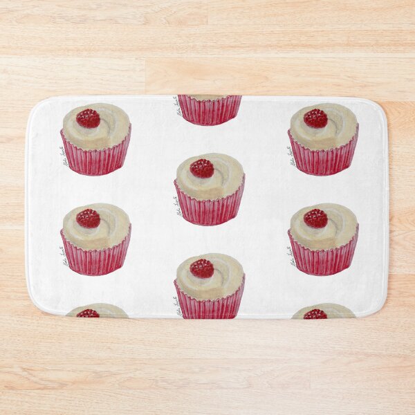 Item preview, Watercolor illustration of cupcake with raspberry designed and sold by Malu-Iriarte.