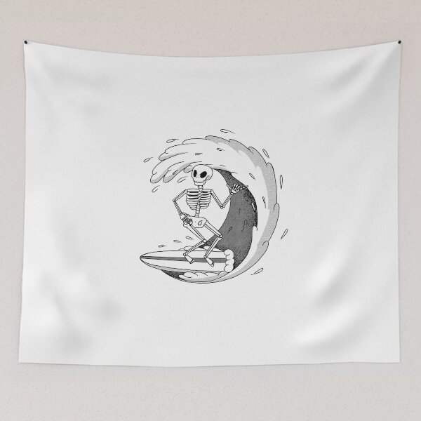 Item preview, skeleton-surfing-wave designed and sold by JAMALSTORE92.