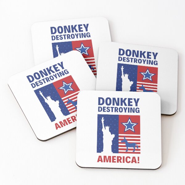 Item preview, Donkey Destroying America - Anti Biden designed and sold by Pixelish.