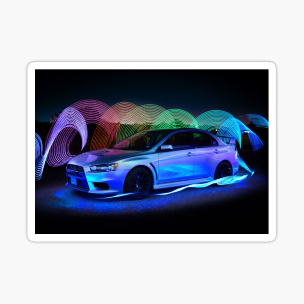 "Rainbow Evo X" Sticker for Sale by ceciski1 Redbubble