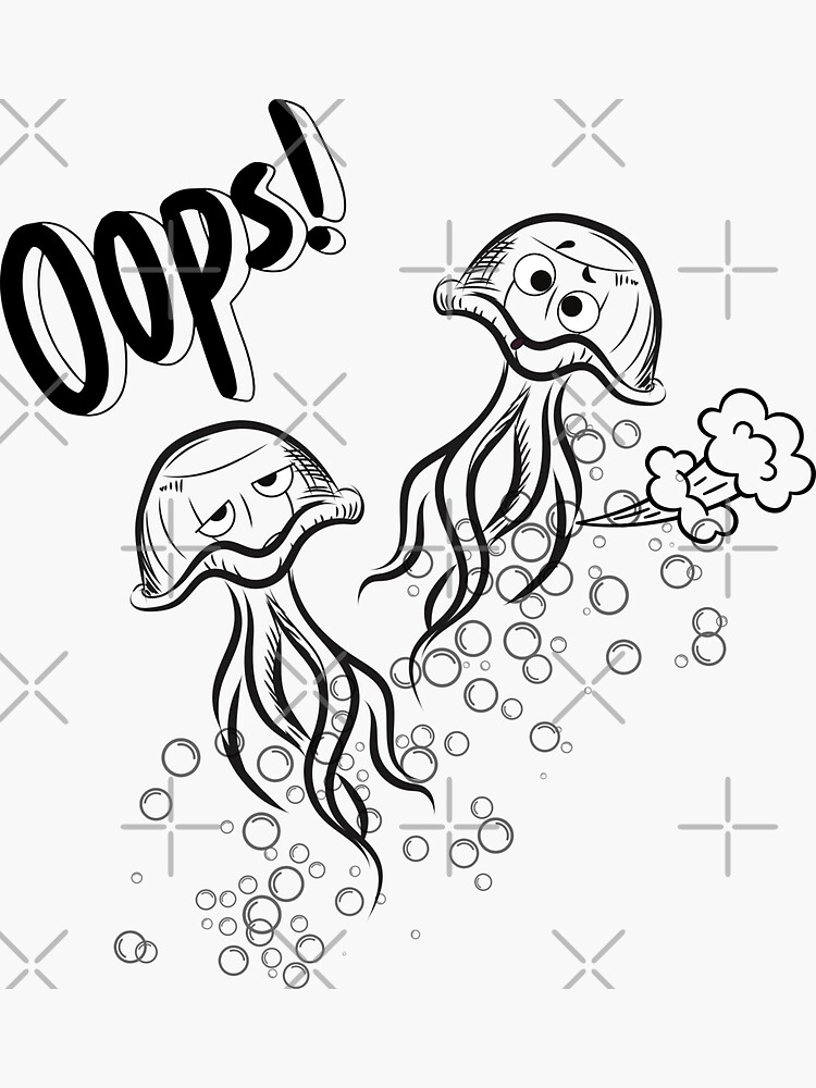 "Cute Jellyfish " Sticker for Sale by NissaFashion Redbubble