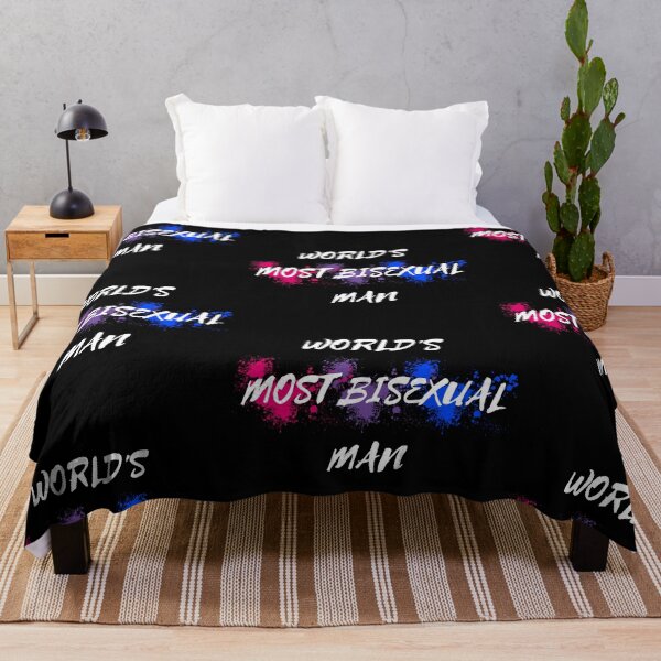 Item preview, World's Most Bisexual Man Bi Flag Color Splash For Proud Bisexuals In Black designed and sold by LuckyKermit.