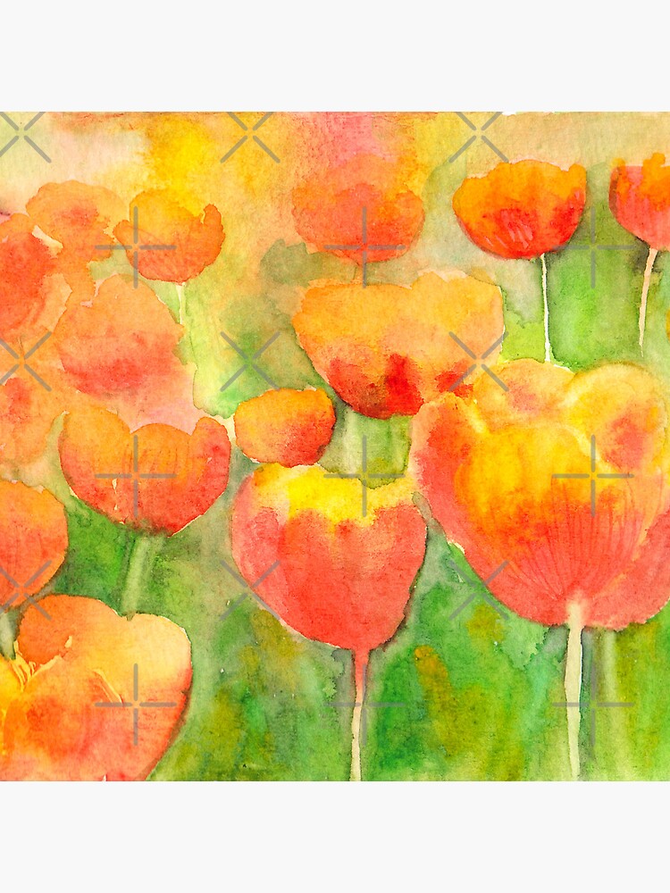 Watercolor Tulips by whya