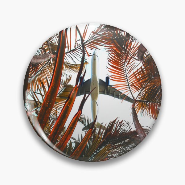 Item preview, AVIATION #13 - Airliner Flying Over Palm Trees designed and sold by DEL-Productions.