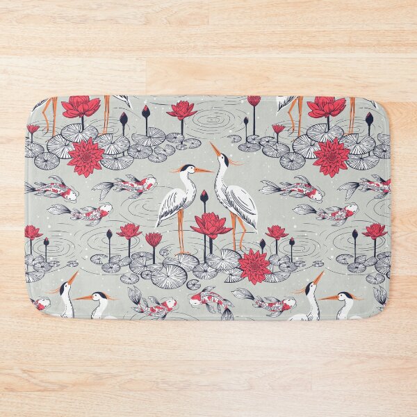 Item preview, Koi fishes - Japanese carps, water lilies and cranes.  designed and sold by RenattaZare.