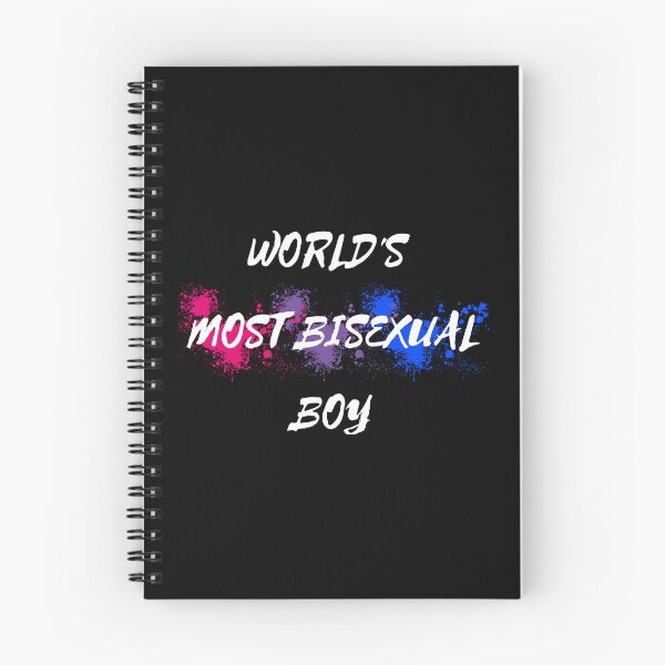 Item preview, World's Most Bisexual Boy Bi Flag Color Splash For Young Proud Bisexuals In Black designed and sold by LuckyKermit.