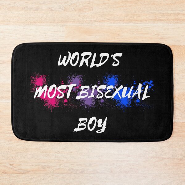 Item preview, World's Most Bisexual Boy Bi Flag Color Splash For Young Proud Bisexuals In Black designed and sold by LuckyKermit.