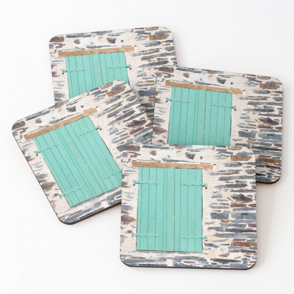 Item preview, Window Shutters on a Rustic Rock Wall designed and sold by MarkUK97.