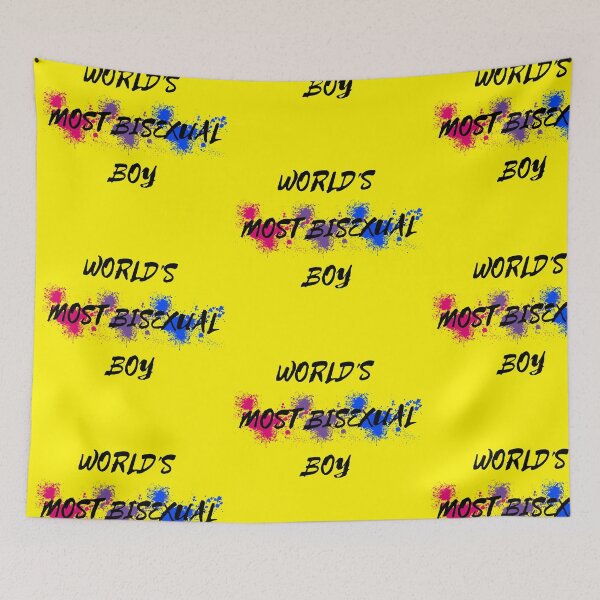 Item preview, World's Most Bisexual Boy Bi Flag Color Splash For Young Proud Bisexuals In Yellow designed and sold by LuckyKermit.