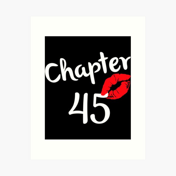 Capítulo 45 años 45 cumpleaños labios chicas nacidas en 1976 Lámina artística