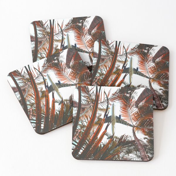 Item preview, AVIATION #13 - Airliner Flying Over Palm Trees designed and sold by DEL-Productions.
