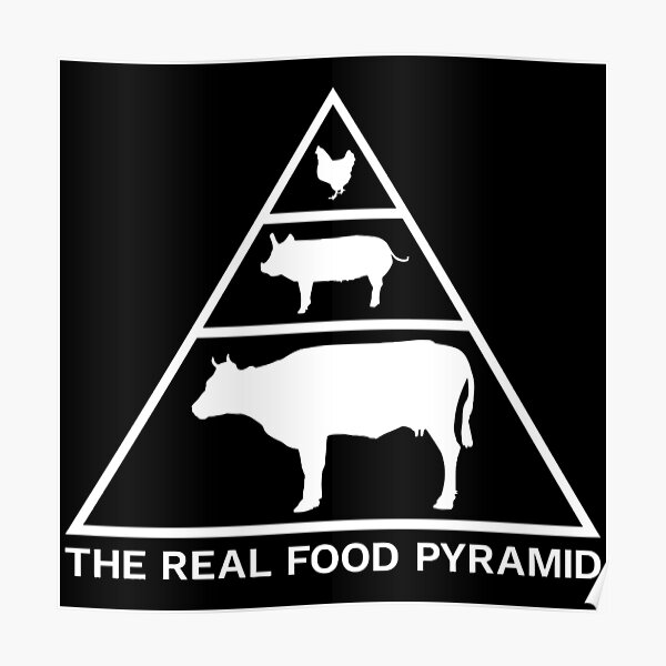 "The Real Food Pyramid Carnivore" Poster for Sale by PaulPoland | Redbubble