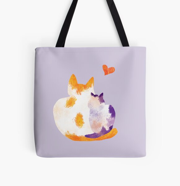 Lovely Cats All Over Print Tote Bag
