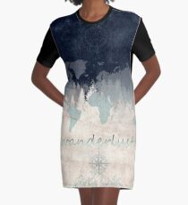world map Graphic T-Shirt Dress