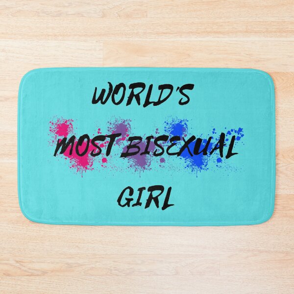 Item preview, World's Most Bisexual Girl Bi Flag Color Splash For Young Proud Bisexuals In Cyan designed and sold by LuckyKermit.