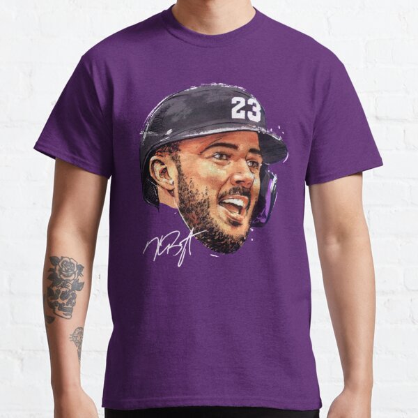 Homage Kris Bryant Gray Colorado Rockies Caricature Tri-Blend T-Shirt