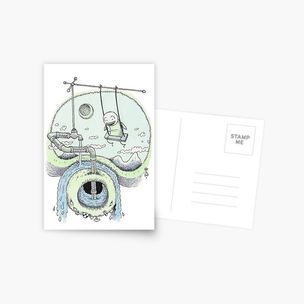 Raymondo on a Swing Postcard