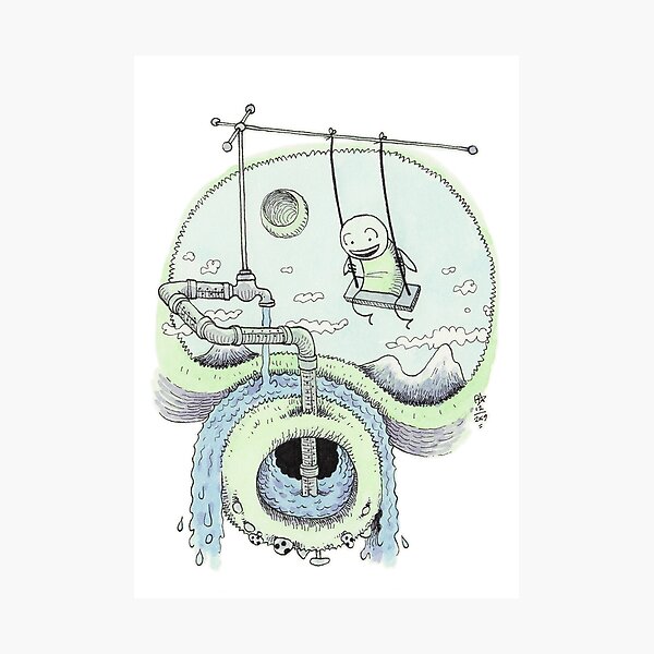 Raymondo on a Swing Photographic Print