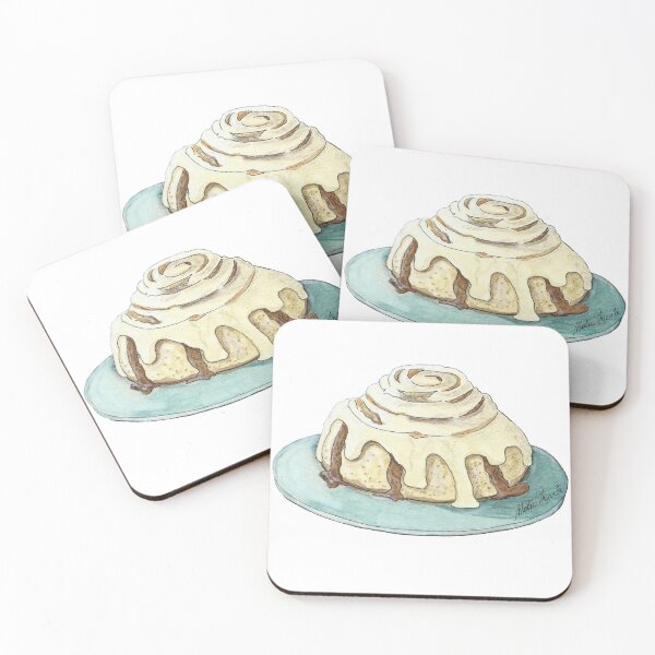 Item preview, Watercolor cinnamon roll illustration designed and sold by Malu-Iriarte.
