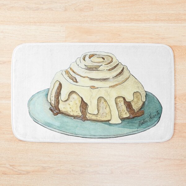 Item preview, Watercolor cinnamon roll illustration designed and sold by Malu-Iriarte.