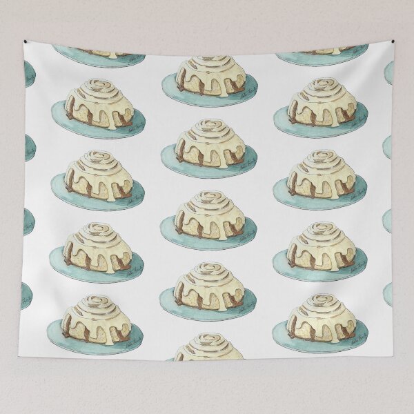 Item preview, Watercolor cinnamon roll illustration designed and sold by Malu-Iriarte.