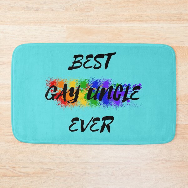 Item preview, Best Gay Uncle Ever Rainbow Color Splash For Proud Uncles In Cyan designed and sold by LuckyKermit.