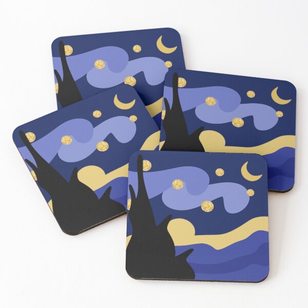 Item preview, starry night van Gogh disco balls designed and sold by Lauren Fox.