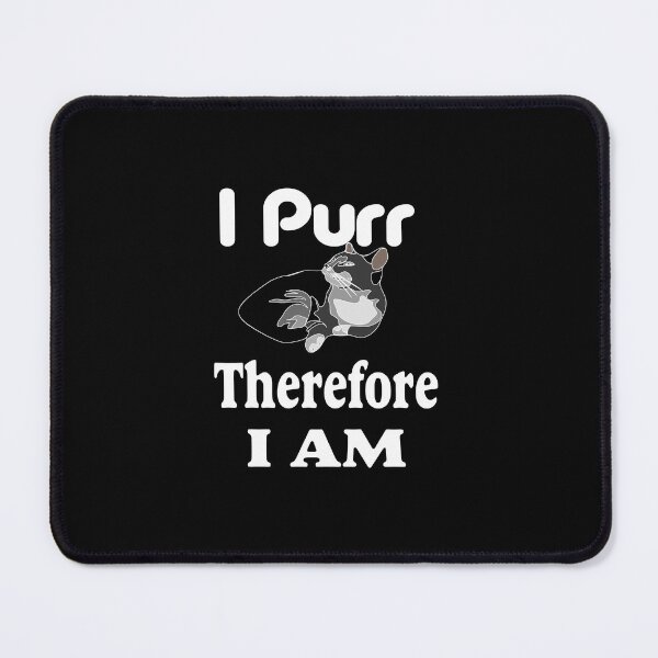 Item preview,  I Purr, Therefore I Am - Funny Black and White Tabby Quote designed and sold by alayal57.