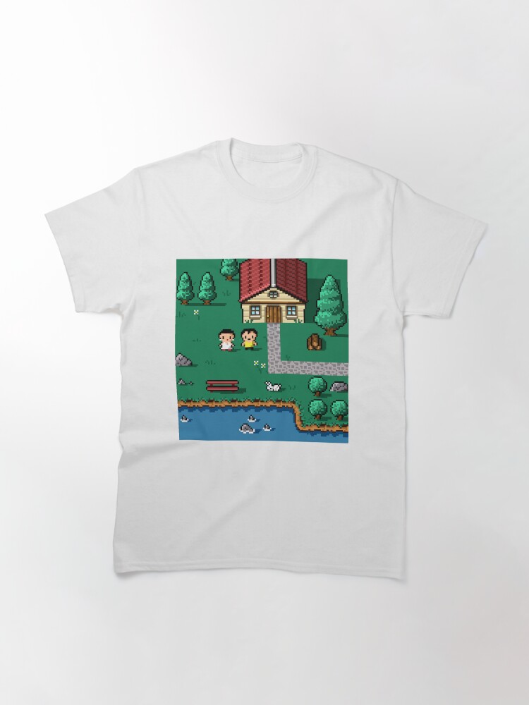 Thumbnail 3 of 7, Classic T-Shirt, Country Couple Pixelart designed and sold by djspacegr.