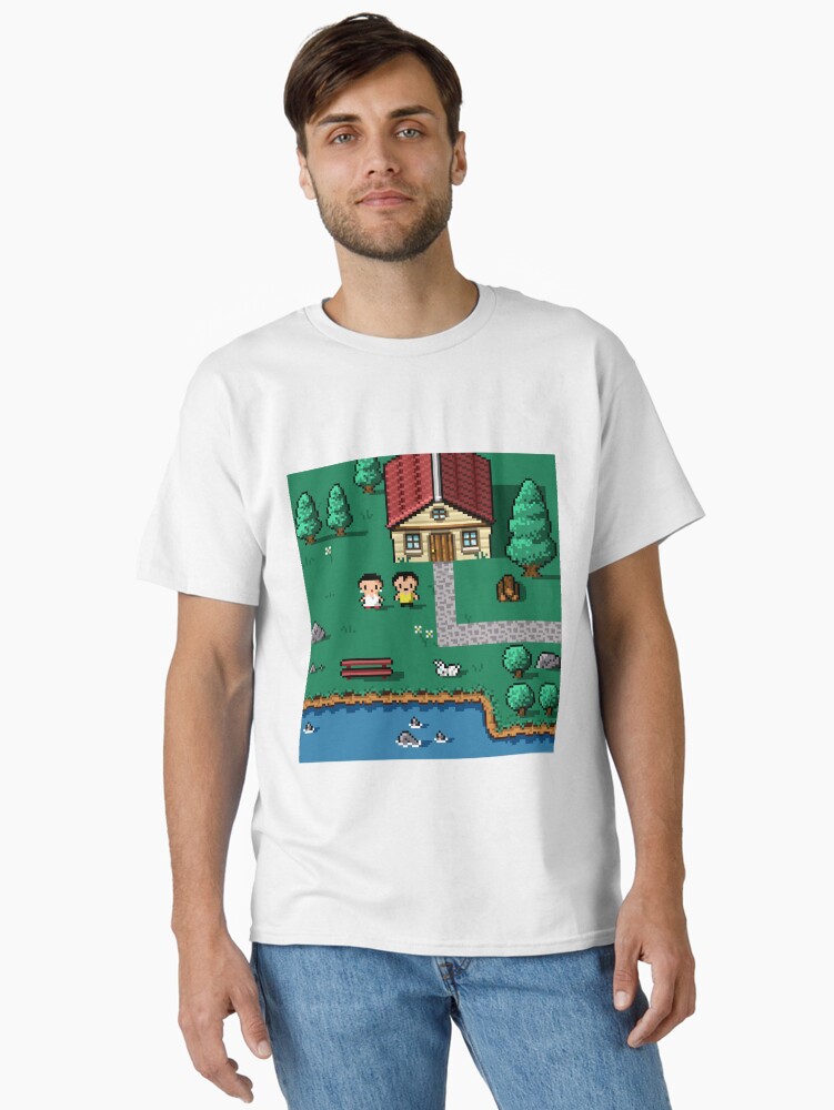 Thumbnail 2 of 7, Classic T-Shirt, Country Couple Pixelart designed and sold by djspacegr.